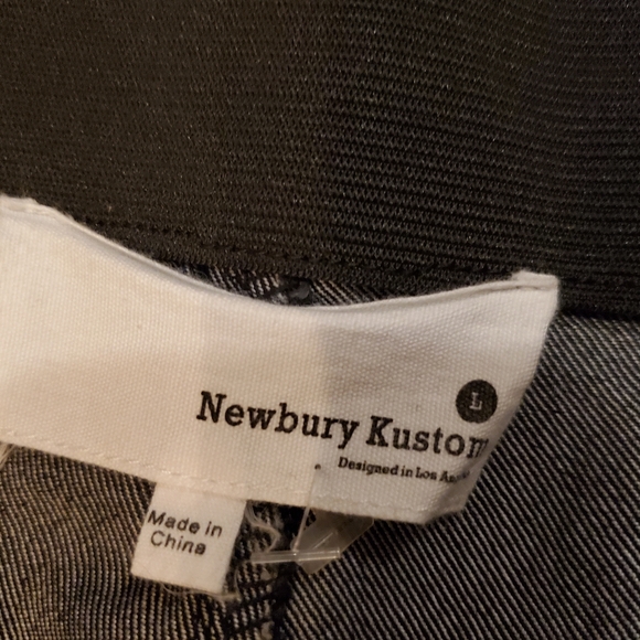 Newbury Kustom Large x-long bell stretchy black jeans - Picture 2 of 6